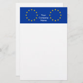 Papier met vlag van de Europese Unie (Voorkant / Achterkant)