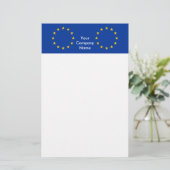 Papier met vlag van de Europese Unie (Staand voorkant)