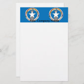 Papier met vlag van de Noordelijke Marianen (Voorkant / Achterkant)