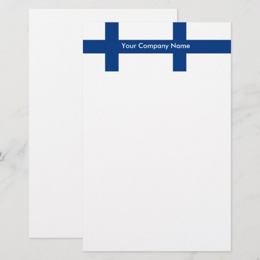 Papier met vlag van Finland (Voorkant / Achterkant)