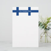 Papier met vlag van Finland (Staand voorkant)
