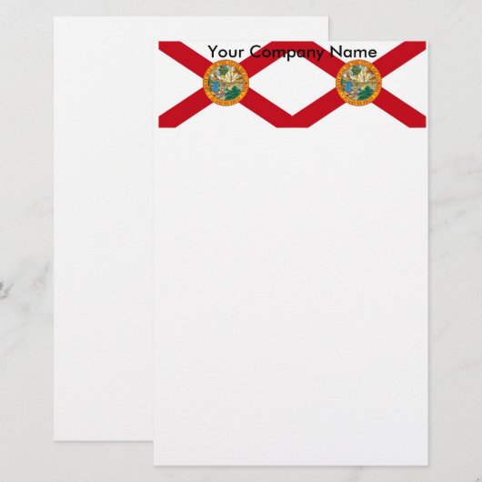 Papier met vlag van Florida (Voorkant / Achterkant)