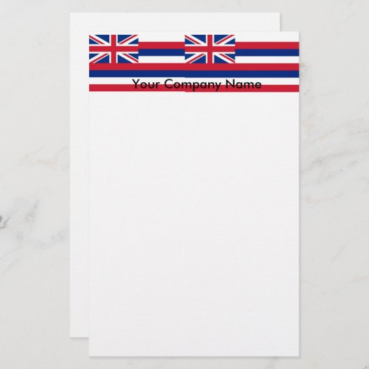 Papier met vlag van Hawaï (Voorkant / Achterkant)