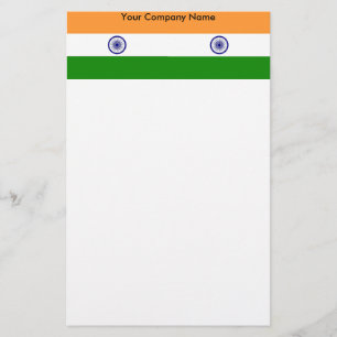 Papier met vlag van India
