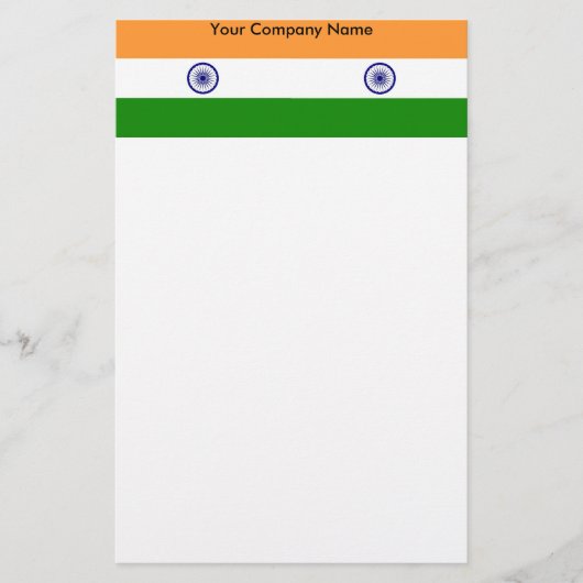 Papier met vlag van India (Voorkant)