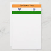 Papier met vlag van India (Voorkant / Achterkant)