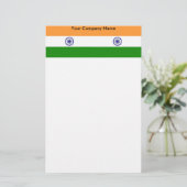 Papier met vlag van India (Staand voorkant)