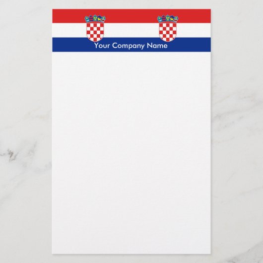 Papier met vlag van Kroatië (Voorkant)