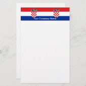 Papier met vlag van Kroatië (Voorkant / Achterkant)