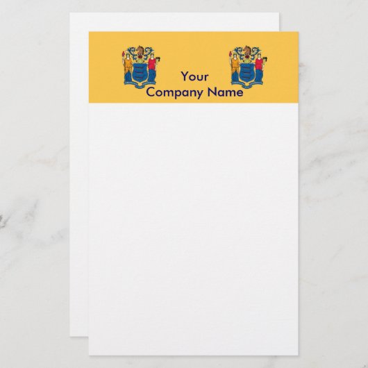 Papier met vlag van New Jersey (Voorkant / Achterkant)