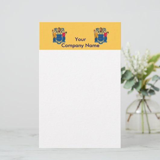 Papier met vlag van New Jersey (Staand voorkant)