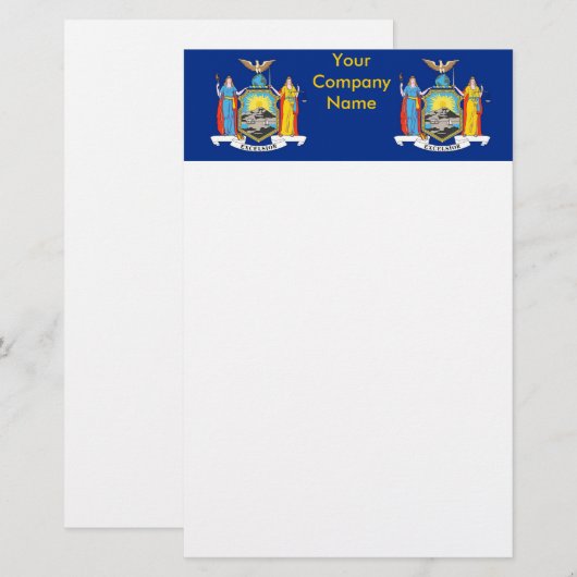 Papier met vlag van New York (Voorkant / Achterkant)