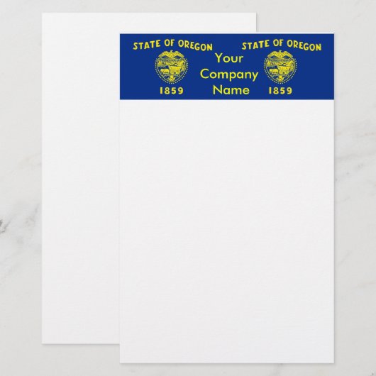 Papier met vlag van Oregon (Voorkant / Achterkant)