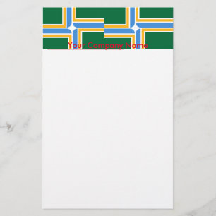 Papier met vlag van Portland, Oregon