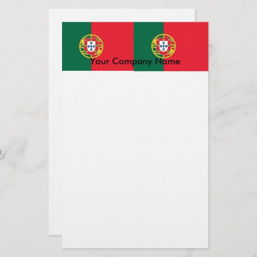 Papier met vlag van Portugal (Voorkant / Achterkant)