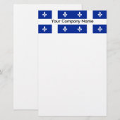 Papier met vlag van Quebec, Canada (Voorkant / Achterkant)
