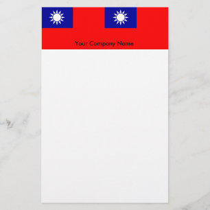 Papier met vlag van Taiwan