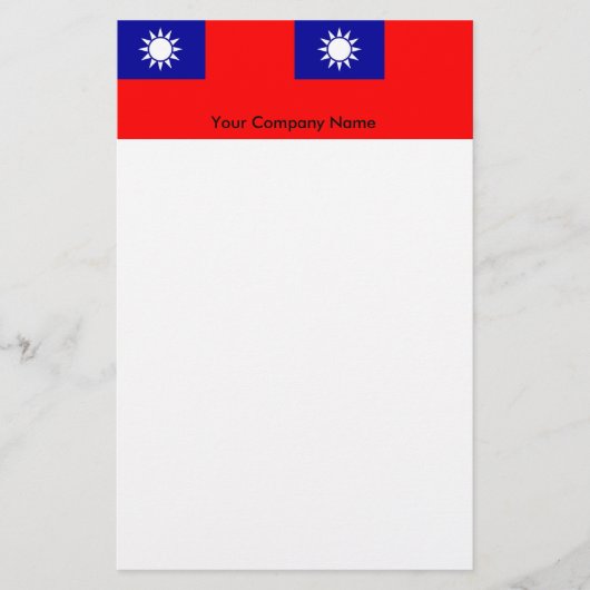 Papier met vlag van Taiwan (Voorkant)