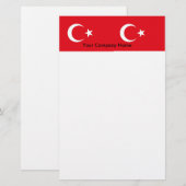 Papier met vlag van Turkije (Voorkant / Achterkant)
