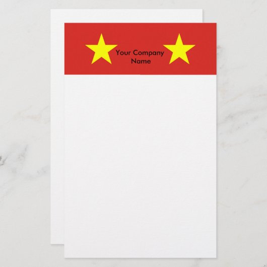 Papier met vlag van Vietnam (Voorkant / Achterkant)