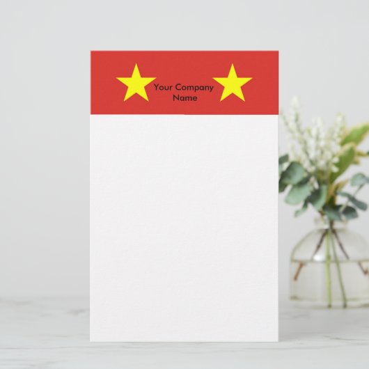 Papier met vlag van Vietnam (Staand voorkant)