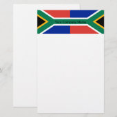 Papier met vlag van Zuid-Afrika (Voorkant / Achterkant)