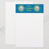 Papier met vlag van Zuid-Dakota (Voorkant / Achterkant)