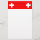 Papier met vlag van Zwitserland (Voorkant)