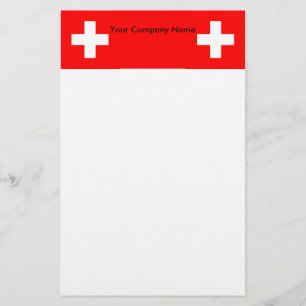 Papier met vlag van Zwitserland