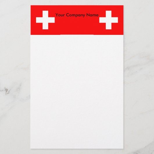 Papier met vlag van Zwitserland (Voorkant)