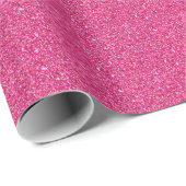 Papier met vulling Roze faux glitter (Rol Hoek)