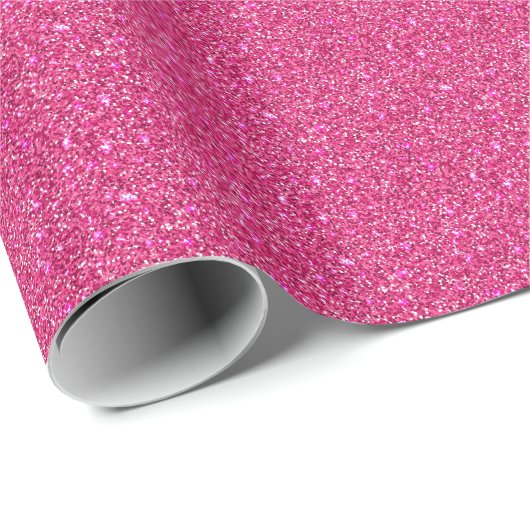 Papier met vulling Roze faux glitter (Rol Hoek)