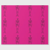 papier met warme roze skelet (Vlak)