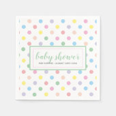 Papier met zachte pasta's, Baby shower Servet (Voorkant)