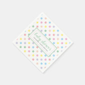 Papier met zachte pasta's, Baby shower Servet (Hoek)
