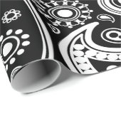 Papier met zwarte en witte pasteitjes (Rol Hoek)