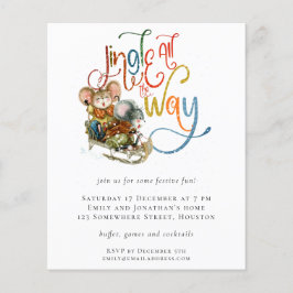 PAPIER | Mice Jingle All Way Kerstmis Invite Flyer