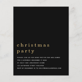 PAPIER | Minimale uitnodiging voor Gold Black kers Flyer