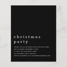 PAPIER | Minimale uitnodiging voor witte kerst Flyer