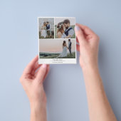 Papier minimalistisch 4 Fotobruiloft Hartelijk dan Flyer (Hand)