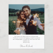 Papier minimalistisch 4 Fotobruiloft Hartelijk dan Flyer (Achterkant)