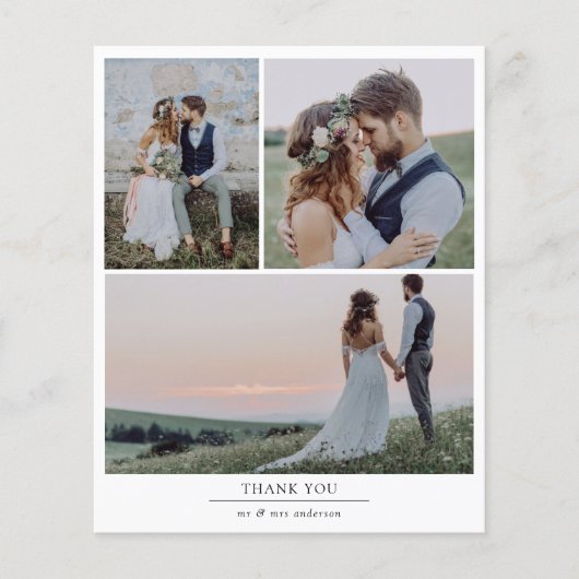 Papier minimalistisch 4 Fotobruiloft Hartelijk dan Flyer (Voorkant)