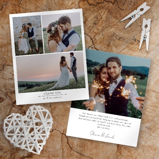 Papier minimalistisch 4 Fotobruiloft Hartelijk dan Flyer