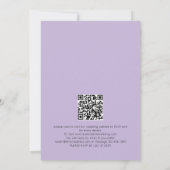 PAPIER Minimalistische tekst QR Code Bloemen bruil Kaart (Achterkant)