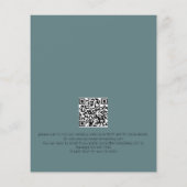 PAPIER Minimalistische tekst QR Code Koffie Blauw  Flyer (Achterkant)