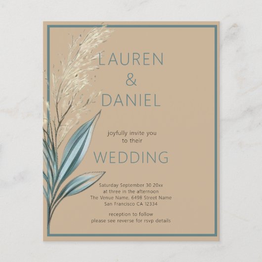 PAPIER Minimalistische tekst QR Code Koffie Blauw  Flyer (Voorkant)