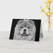 PAPIER MIRAGE blue Chow Kaart (Gele Bloem)