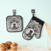 PAPIER MIRAGE  Blue Chow Ovenwant & Pannenlap Set