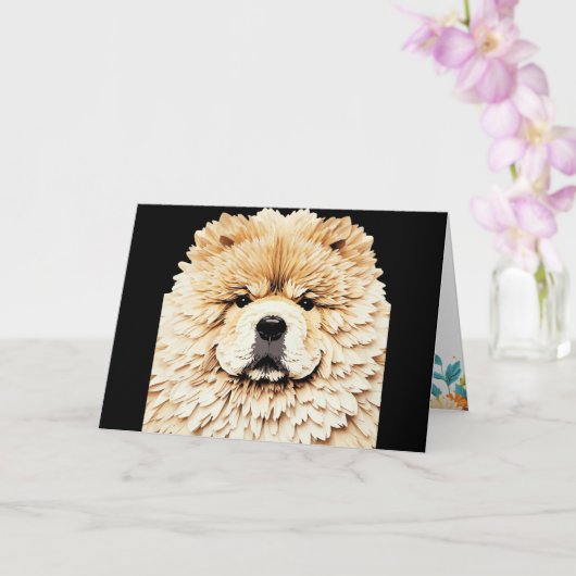 PAPIER MIRAGE Cream Chow Kaart (Orchidee)