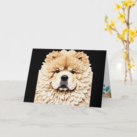 PAPIER MIRAGE Cream Chow Kaart (Gele Bloem)